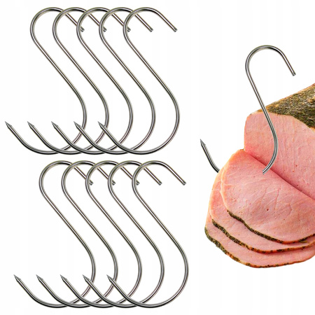 Hak Wędzarniczy Super Smoke typu "S" do mięs i wędlin 3mm 10cm Premium