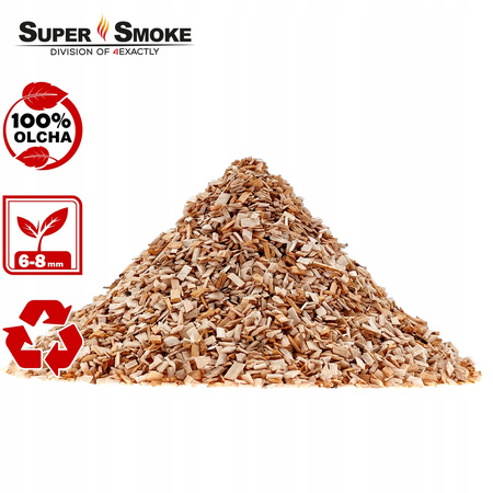 Zrębki Wędzarnicze Super Smoke Olcha KL-08 (6-8mm) Medium 5 Litrów