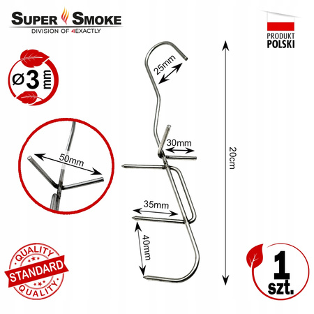 Hak Wędzarniczy Super Smoke do ryb 3mm Standard