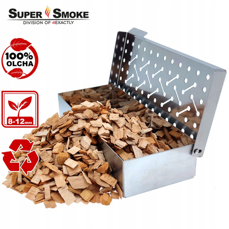 Zrębki Wędzarnicze Super Smoke OLCHA KL-13 (12-18mm) XL 6 Litrów Doypack