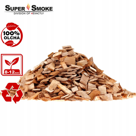 Zrębki Wędzarnicze Super Smoke OLCHA KL-13 (12-18mm) Extra Large 8 Litrów