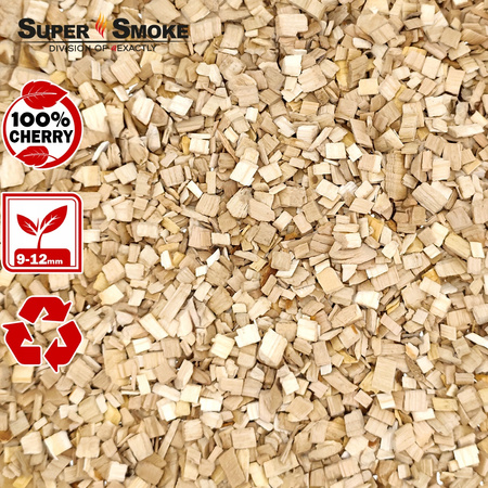 Zrębki Wędzarnicze Super Smoke CHERRY KL-10 (9-12mm) Large 6 Litrów