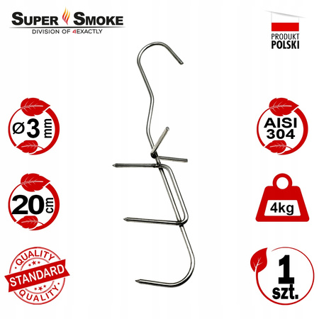 Hak Wędzarniczy Super Smoke do ryb 3mm Standard