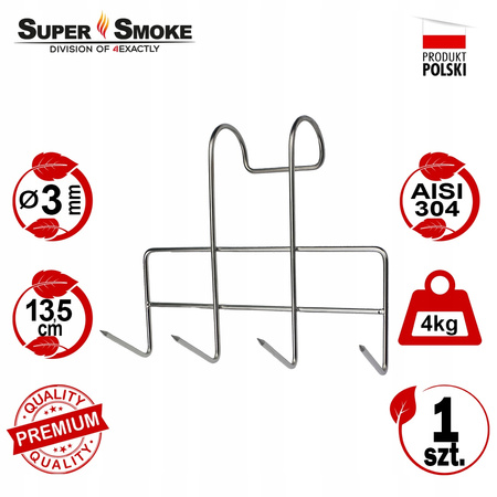 Hak Wędzarniczy Super Smoke do boczku i słoniny 3mm Premium 13cm