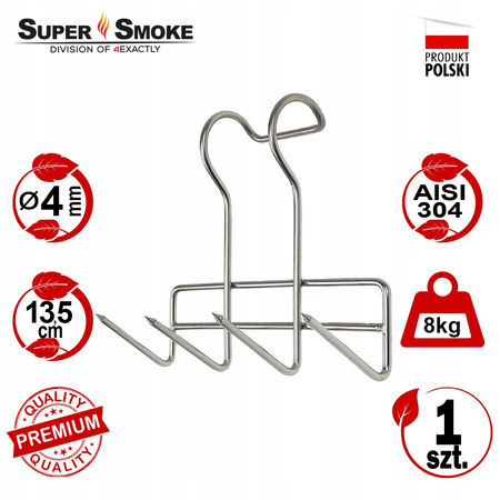Hak Wędzarniczy Super Smoke do boczku i słoniny 4mm Premium 13cm