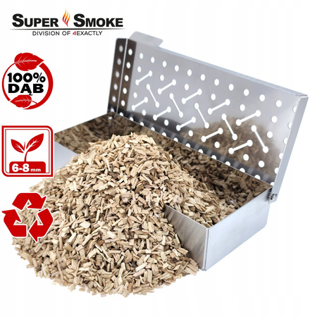 Zrębki Wędzarnicze Super Smoke DĄB KL-08 (6-8mm) Medium 65 Litrów