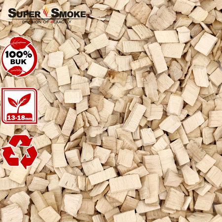 Zrębki Wędzarnicze Super Smoke BUK KL-13 (12-18mm) XL 4 Litry Doypack Kraft