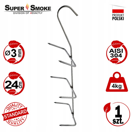 Hak Wędzarniczy Super Smoke do filetów i płatów ryb 3mm Standard