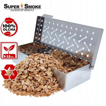 Zrębki Wędzarnicze Super Smoke OLCHA KL-10 (9-12mm) Large 6 Litrów