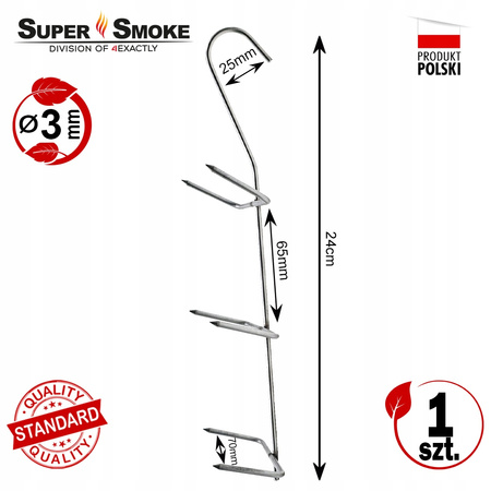 Hak Wędzarniczy Super Smoke do filetów i płatów ryb 3mm Standard