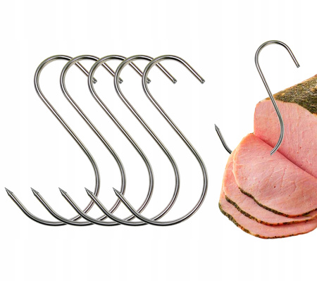 Hak Wędzarniczy Super Smoke typu "S" do mięs i wędlin 3mm 10cm Premium