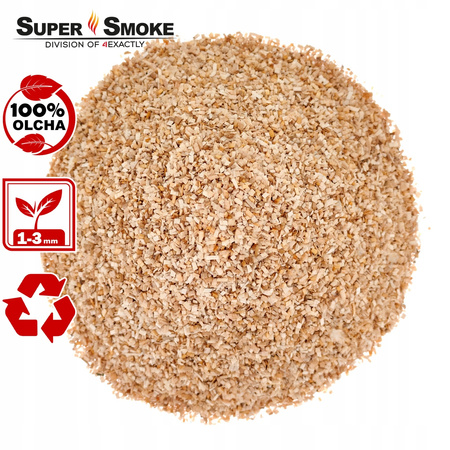 Zrębki Wędzarnicze Super Smoke OLCHA KL-02 (1-3mm) Small 8 Litrów Borniak