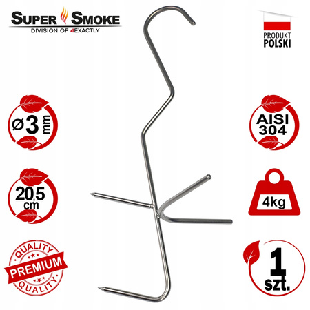 Hak Wędzarniczy Super Smoke do ryb 3mm Premium 20cm