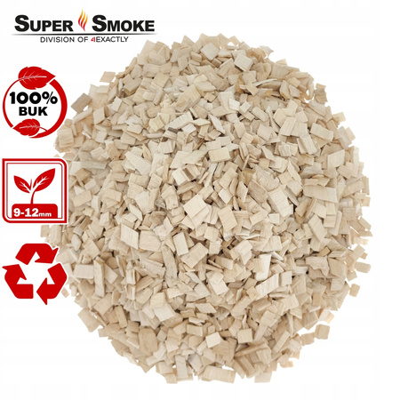 Zrębki Wędzarnicze Super Smoke BUK KL-10 (9-12mm) Large 60 Litrów