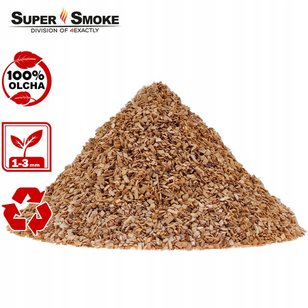 Zrębki Wędzarnicze Super Smoke OLCHA KL-02 (1-3mm) 4 litry, doypack Kraft