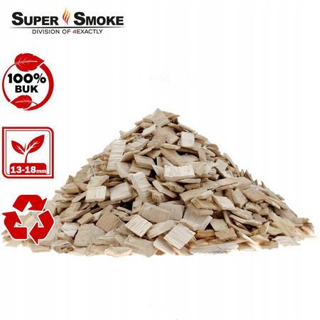 Zrębki Wędzarnicze Super Smoke BUK KL-13 (12-18mm) Extra Large 5 Litrów