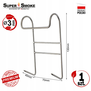 Hak Wędzarniczy Super Smoke do boczku i słoniny 3mm Premium 13cm