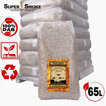 Zrębki Wędzarnicze Super Smoke DĄB KL-08 (6-8mm) Medium 65 Litrów