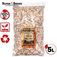 Zrębki Wędzarnicze Super Smoke BUK KL-13 (12-18mm) Extra Large 5 Litrów