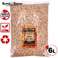 Zrębki Wędzarnicze Super Smoke OLCHA KL-08 (6-8mm) Medium 6 Litrów