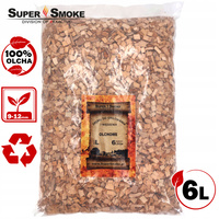 Zrębki Wędzarnicze Super Smoke OLCHA KL-10 (9-12mm) Large 6 Litrów