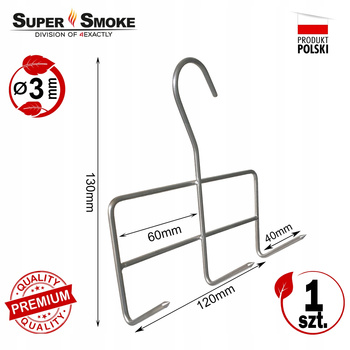 Hak Wędzarniczy Super Smoke do boczku i słoniny 3mm Premium 13cm