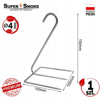 Hak Wędzarniczy Super Smoke do kurczaka 4mm Premium 15cm