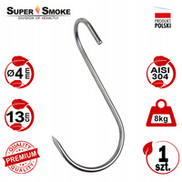 Hak Wędzarniczy Super Smoke typu "S" skręcony do wędlin 4mm 13cm Premium